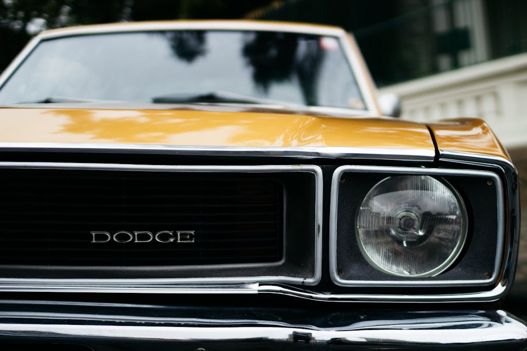 headlight of a car